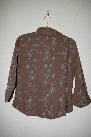 +MBADG #5-053  "Andrew & Co Brown, Turquoise Embroidery Shirt"