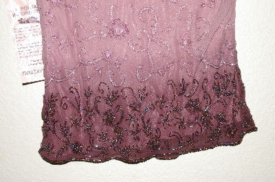 +MBADG #5-057  "Newport News Fancy Mauve Beaded Tank"