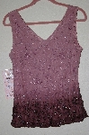 +MBADG #5-057  "Newport News Fancy Mauve Beaded Tank"