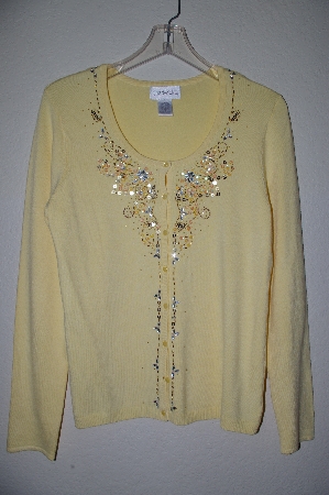 +MBADG #5-071  "Chadwicks Yellow Fancy Embelished Cardigan"