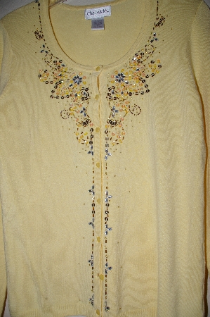 +MBADG #5-071  "Chadwicks Yellow Fancy Embelished Cardigan"