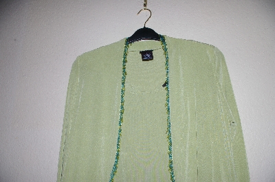 +MBADG #5-129  "Citiknits Beaded Fringe Bolero Jacket & Scoopneck Tank Set"