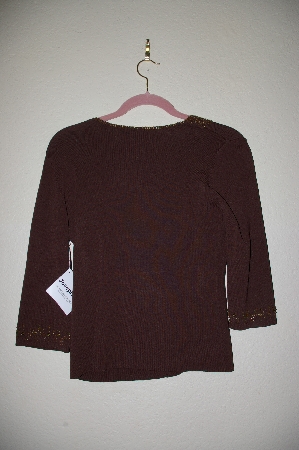 +MBADG #5-167  "Joseph A Fancy Brown Embelished Sweater"