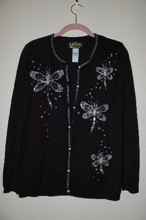 +MBADG #5-156  "Bob Mackie's Dragonfly Beaded Sweater"