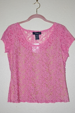 +MBADG #5-113  "Boston Proper Fancy Pink Lace Top"