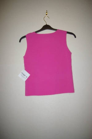 +MBADG #5-217  "Joseph A Fancy Pink Knit Floral Embelished Tank"