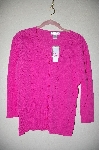 +MBADG #5-182  "Poppy Hot Pink Fancy Knit Cardigan"