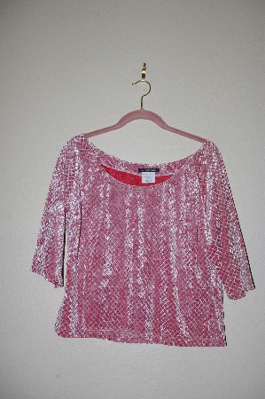 +MBADG #5-250  "Boston Proper Fancy Pink Velvet Top"