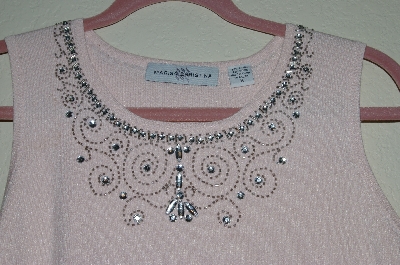 +MBADG #5-288  "Marisa Christina Fancy Pink Knit Embelished Tank"