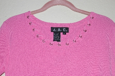 +MBADG #5-270  "J.A.C. Fancy Neck Pink Knit Top"