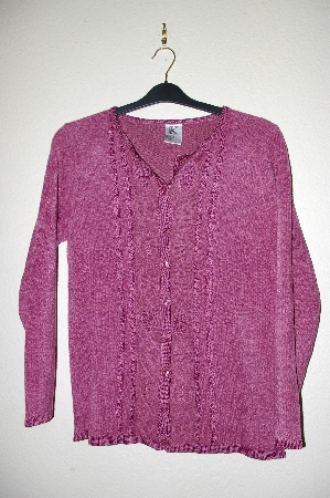 +MBADG #5-253  "Shana K Fancy Knit Mauve Sweater"