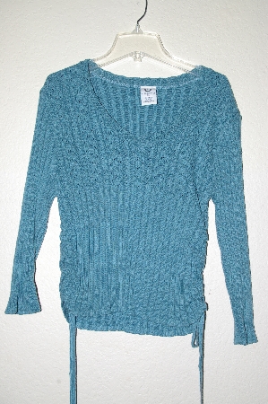 +MBADG #9-028  "Ellemenno Green Fancy Knit Sweater"