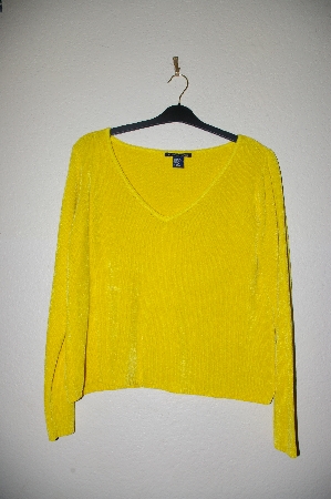 +MBADG #9-044  "Boston Proper Bright Yellow Chenille Pull Over Sweater"