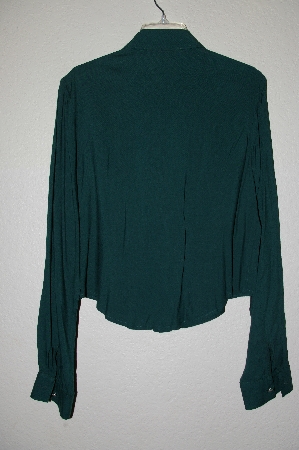 +MBADG #9-060  "New Frontier Green One Of A Kind Hand Beaded Top"