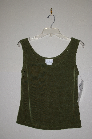 +MBADG #9-075  The Travel Collection Olive Green Stretch Tank"