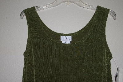 +MBADG #9-075  The Travel Collection Olive Green Stretch Tank"