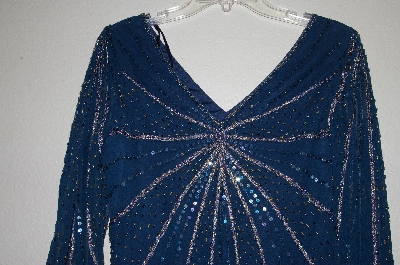+MBADG #9-098  "Papell Studio Fancy Silk Hand Beaded Top"