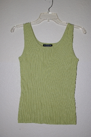 +MBADG #9-112  "Cable & Gauge Petites  Green Knit Tank"