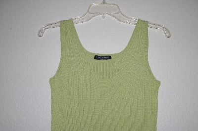 +MBADG #9-112  "Cable & Gauge Petites  Green Knit Tank"