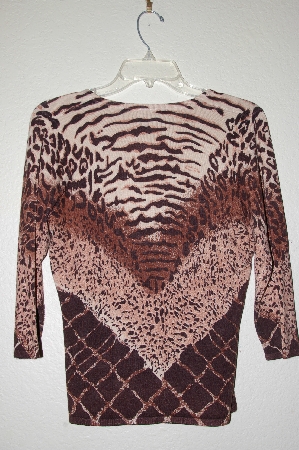 +MBADG #9-252  "Pamela McCoy Brown Fancy Embelished Sweater"