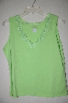 +MBADG #9-215  "Definite Lime Green Lace Trim Tank"