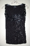 +MBADG #9-302  "Radzoli Fancy Black Knit Embelished Shell"