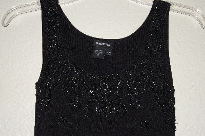 +MBADG #18-329  "Radzoli Black Fancy Beaded Shell"