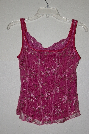 +MBADG #18-013  "Sylvie & Mado Fancy Pink Floral Lace Tank"