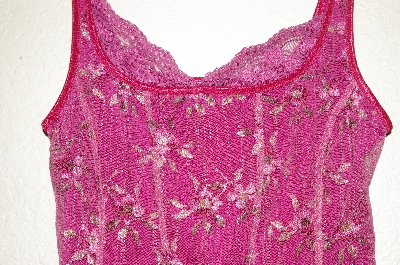 +MBADG #18-013  "Sylvie & Mado Fancy Pink Floral Lace Tank"