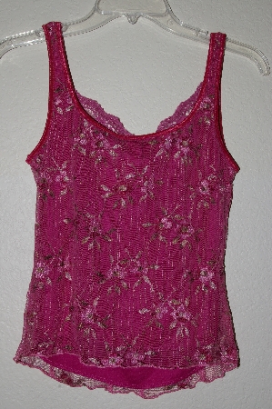 +MBADG #18-013  "Sylvie & Mado Fancy Pink Floral Lace Tank"