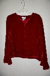 +MBADG #18-028  "Coldwater Creek Red Velvet Button Front Cardigan"
