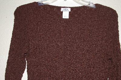 +MBADG #18-118  "Creative Design Works Fancy Brown Knit Top"