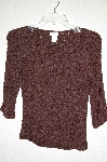 +MBADG #18-118  "Creative Design Works Fancy Brown Knit Top"