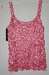 +MBADG #18-128  "Scott Taylor Fancy Peach Floral Lace Tank"