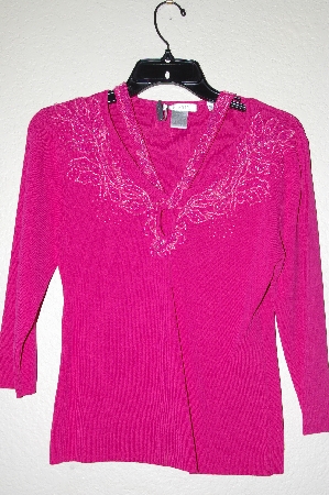 +MBADG #18-162  "Felicity Fancy Hot Pink Beaded Sweater"
