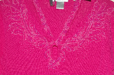 +MBADG #18-162  "Felicity Fancy Hot Pink Beaded Sweater"