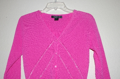 +MBADG #18-206  "C'est City Pink One Of A Kind Hand Beaded Cardigan"