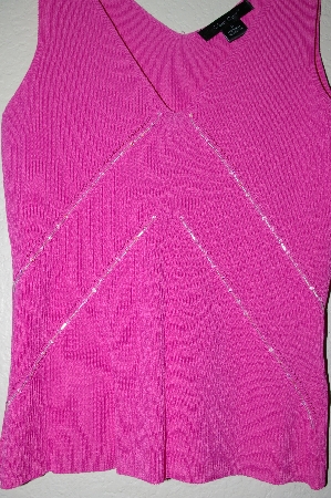 +MBADG #18-212  "C'est City Pink One Of A Kind Hand Beaded Knit Tank"