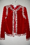 +MBADG #18-280  "Victor Costa Red Velvet Embelished Dinner Jacket"