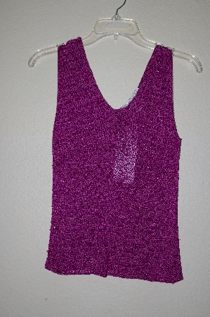 +MBADG #18-270  "Sophie Chang Fancy Purple Crochet & Bead Tank"
