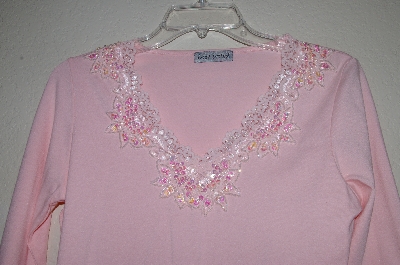 +MBADG #18-246  "Body Central Pink Fancy Beaded One Of A Kind Top"