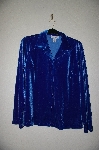 +MBADG #52-412  "JG Hook Fancy Blue Velvet Button Front Shirt"