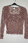 +MBADG #52-394  "Boston Proper Fancy Brown Lace Top"