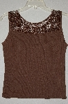 +MBADG #52-360  "Joseph A Fancy Knit Crochet Top Tank"