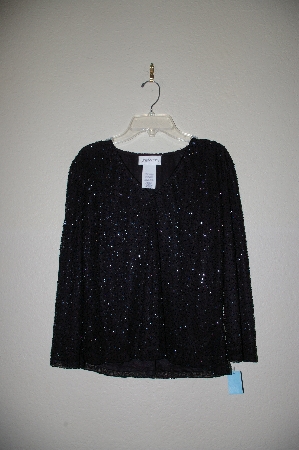 +MBADG #52-345  "Chadwicks Fancy Black Beaded Top"