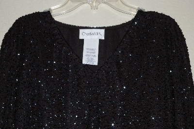 +MBADG #52-345  "Chadwicks Fancy Black Beaded Top"