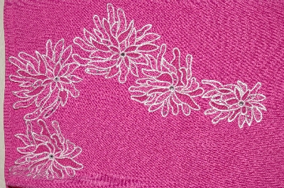 +MBADG #52-310  "Feratelli Pink Fancy Embroidered Floral Sweater"