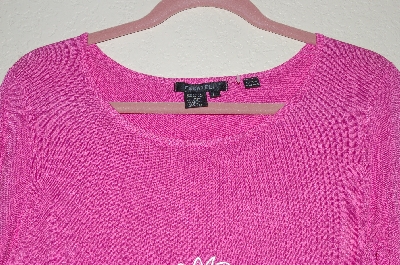 +MBADG #52-310  "Feratelli Pink Fancy Embroidered Floral Sweater"