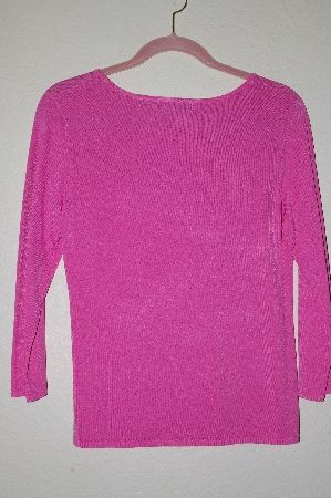 +MBADG #52-310  "Feratelli Pink Fancy Embroidered Floral Sweater"