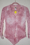 +MBADG #52-302  "2B Clothing Sheer Pink Fancy Button Front Shirt"